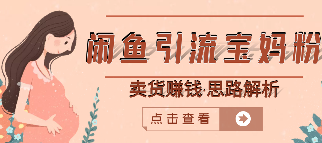 【副业项目3271期】月赚4000的闲鱼赚钱项目实操教程 （通过闲鱼引流宝妈粉卖货的副业项目）-智创资源网