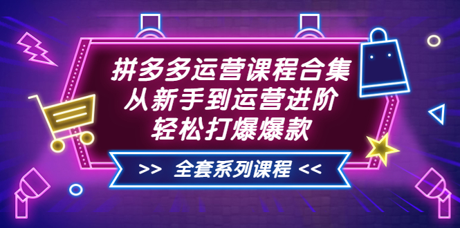 【副业项目3861期】拼多多运营课程合集：从新手到运营进阶，拼多多新手开店教程视频-智创资源网
