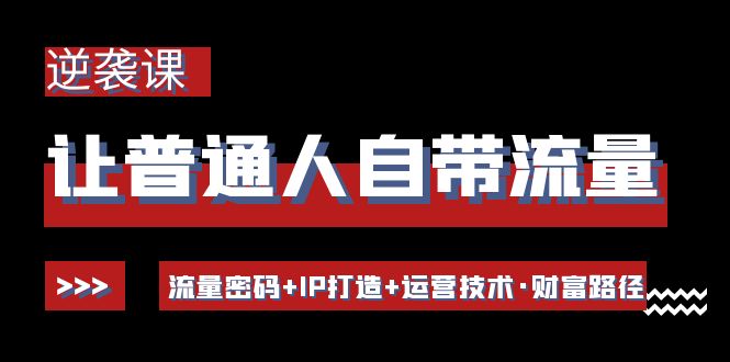【副业项目4534期】让普通人自带流量的逆袭课：流量密码+IP打造+运营技术·财富路径-智创资源网