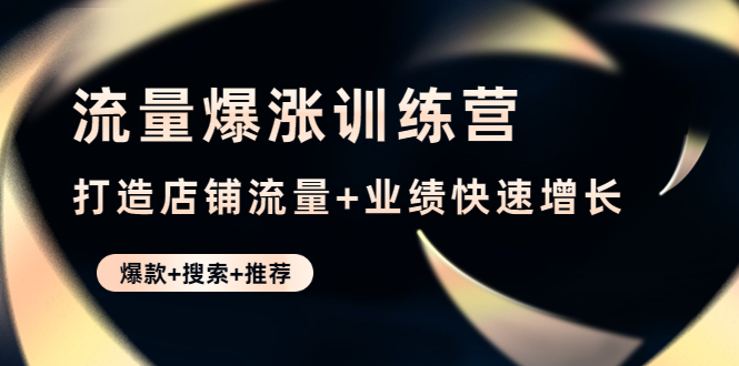 【副业项目4741期】流量爆涨训练营：打造店铺流量+业绩快速增长 (爆款+搜索+推荐)-智创资源网