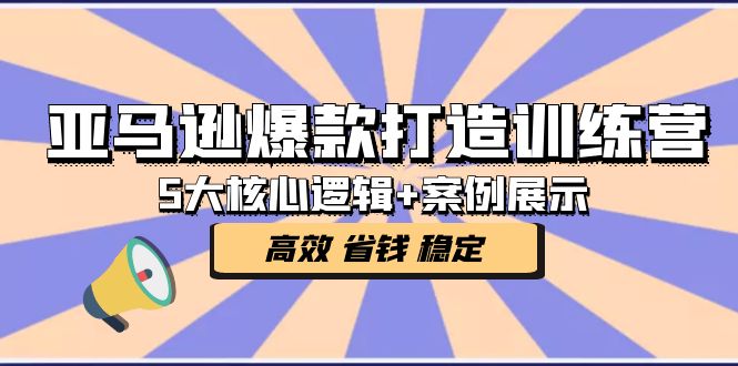 【副业项目5266期】亚马逊爆款打造训练营：5大核心逻辑+案例展示 打造爆款链接 高效 省钱 稳定-智创资源网