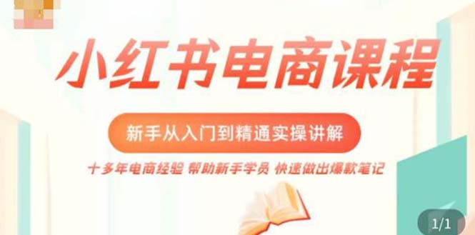 【副业项目5223期】小红书电商新手入门到精通实操课，从入门到精通做爆款笔记，开店运营-智创资源网