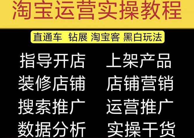 【副业项目5247期】2023淘宝开店教程0基础到高级全套视频网店电商运营培训教学课程（2月更新）-智创资源网