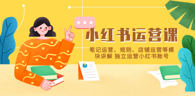 【副业项目5745期】小红书·运营课，笔记运营、规则、店铺运营等模块讲解 独立运营小红书账号-智创资源网