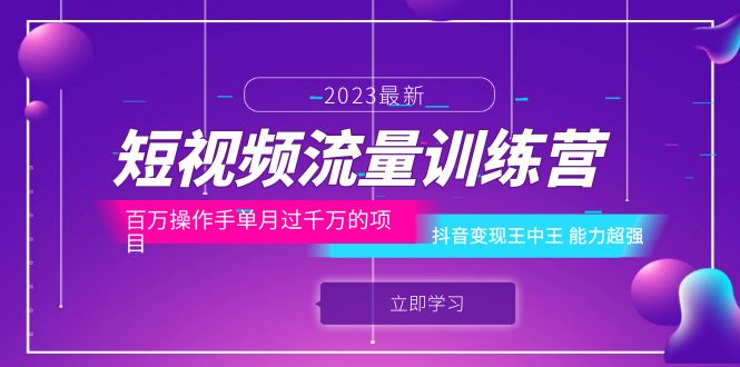 【副业项目6333期】短视频流量训练营：百万操作手单月过千万的项目：抖音变现王中王 能力超强-智创资源网