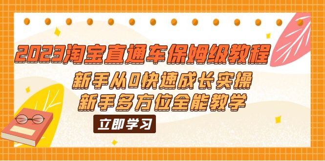 【副业项目6346期】2023淘宝直通车保姆级教程：新手从0快速成长实操，新手多方位全能教学-智创资源网