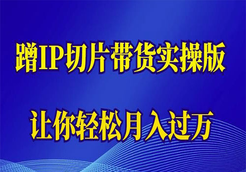 【副业项目6060期】2023蹭这个IP切片带货实操版，让你轻松月入过万（教程+素材）-智创资源网