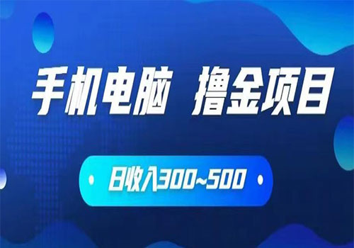 【副业项目6065期】2023手机和电脑都可以撸金的项目，日收入300~500【揭秘】-智创资源网