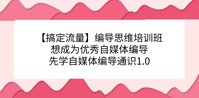 【副业项目7456期】编导思维培训班，想成为优秀自媒体编导先学自媒体编导通识1.0-智创资源网