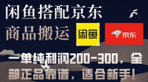 【副业项目8156期】闲鱼搭配京东备份库搬运，一单纯利润200-300，全部正品靠谱，适合新手-智创资源网
