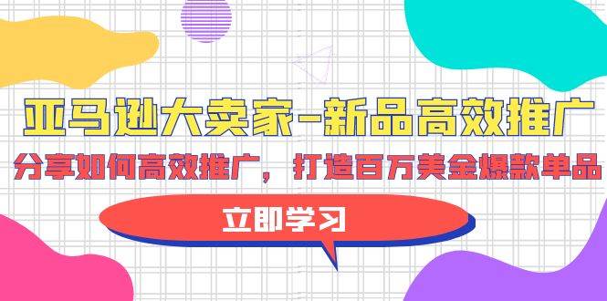 亚马逊 大卖家-新品高效推广，分享如何高效推广，打造百万美金爆款单品-智创资源网