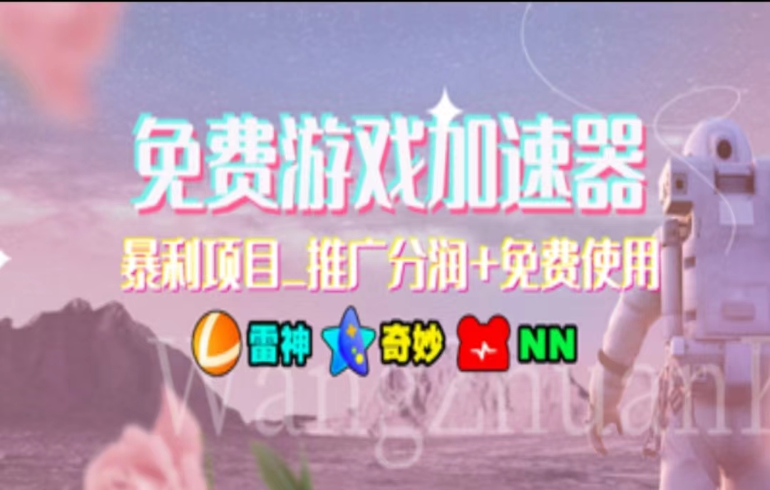游戏加速器推广，一个月几百到几千的小项目，你看的上么？-智创资源网