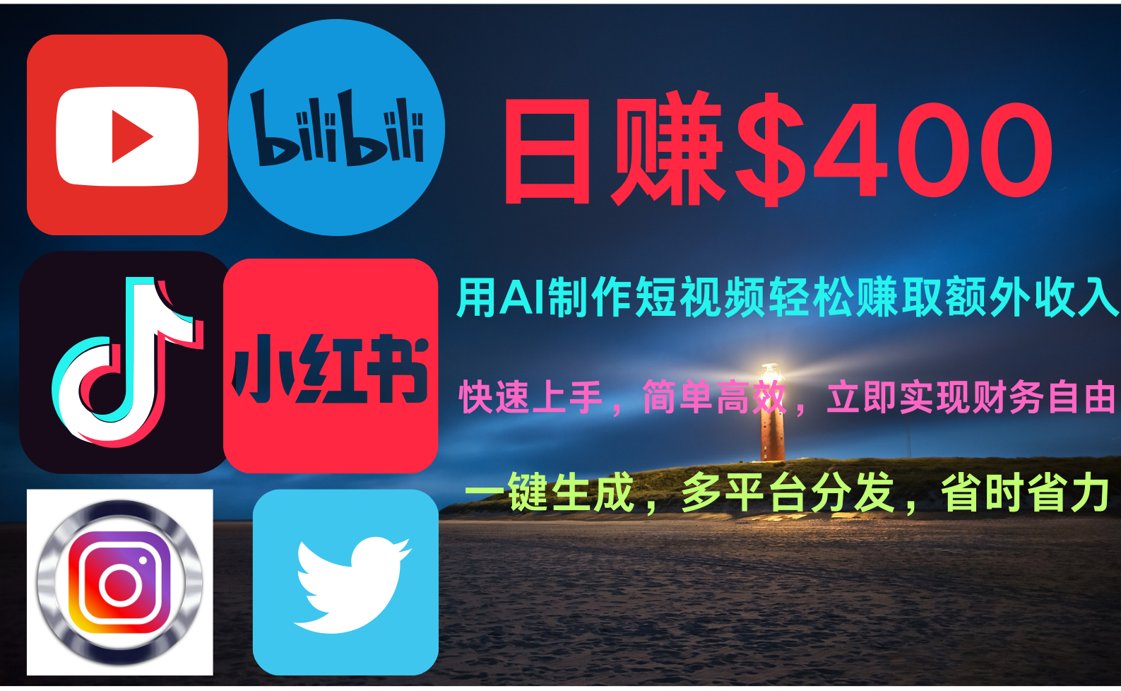 玩转全网视频平台，创造视频就能轻松赚取每天400美金-智创资源网