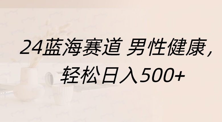 蓝海赛道 男性健康，轻松日入500+-智创资源网
