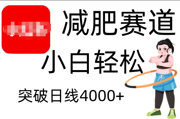 小红书减肥赛道，小白轻松日利润4000+-智创资源网