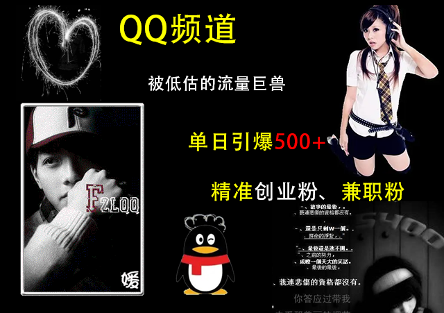 QQ频道，被低估的流量巨兽，单日引爆500+精准创业粉、兼职粉的引流秘籍-智创资源网