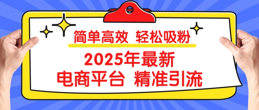 2025年最新电商平台精准引流 简单高效 轻松吸粉-智创资源网