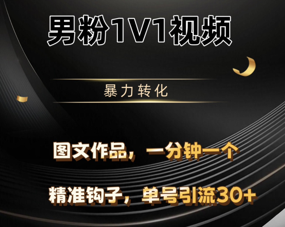 男粉1V1视频，硬改摄像头，高客单暴力转化，单日600+-智创资源网